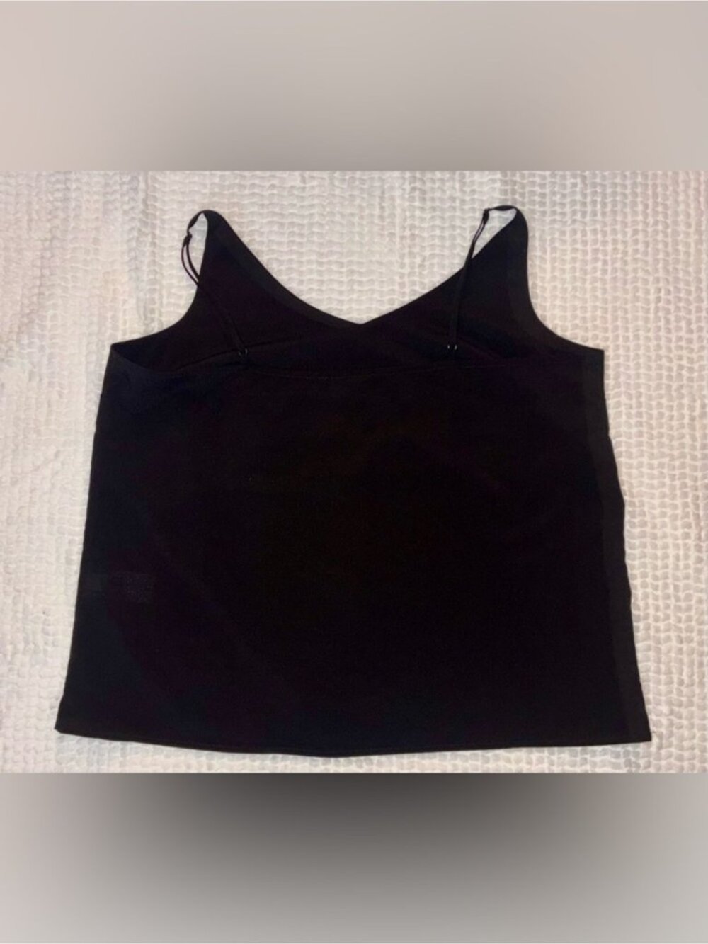 Black Layered Cami Tank Top Size Large - Picture 2 of 2